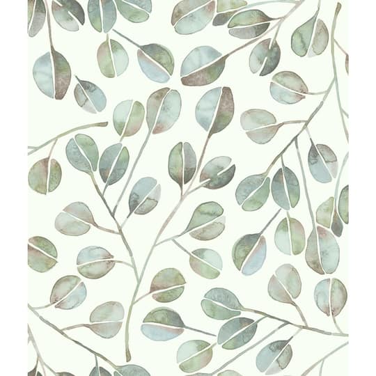 RoomMates Cat Coquillette Eucalyptus Peel & Stick Wallpaper in Blue/White | 20.5" x 16.5ft | Michaels®